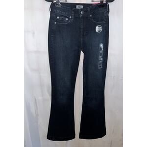 Tokyo Darling Jeans Women's Size 0 Reg Dark Wash High Waisted Flare Jeans NWT